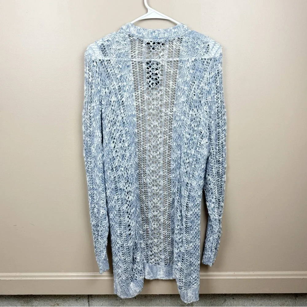 Lane Bryant Blue Fisherman’s Open Knit Front Cardigan Sweater Plus Size 14/16 - Picture 3 of 9